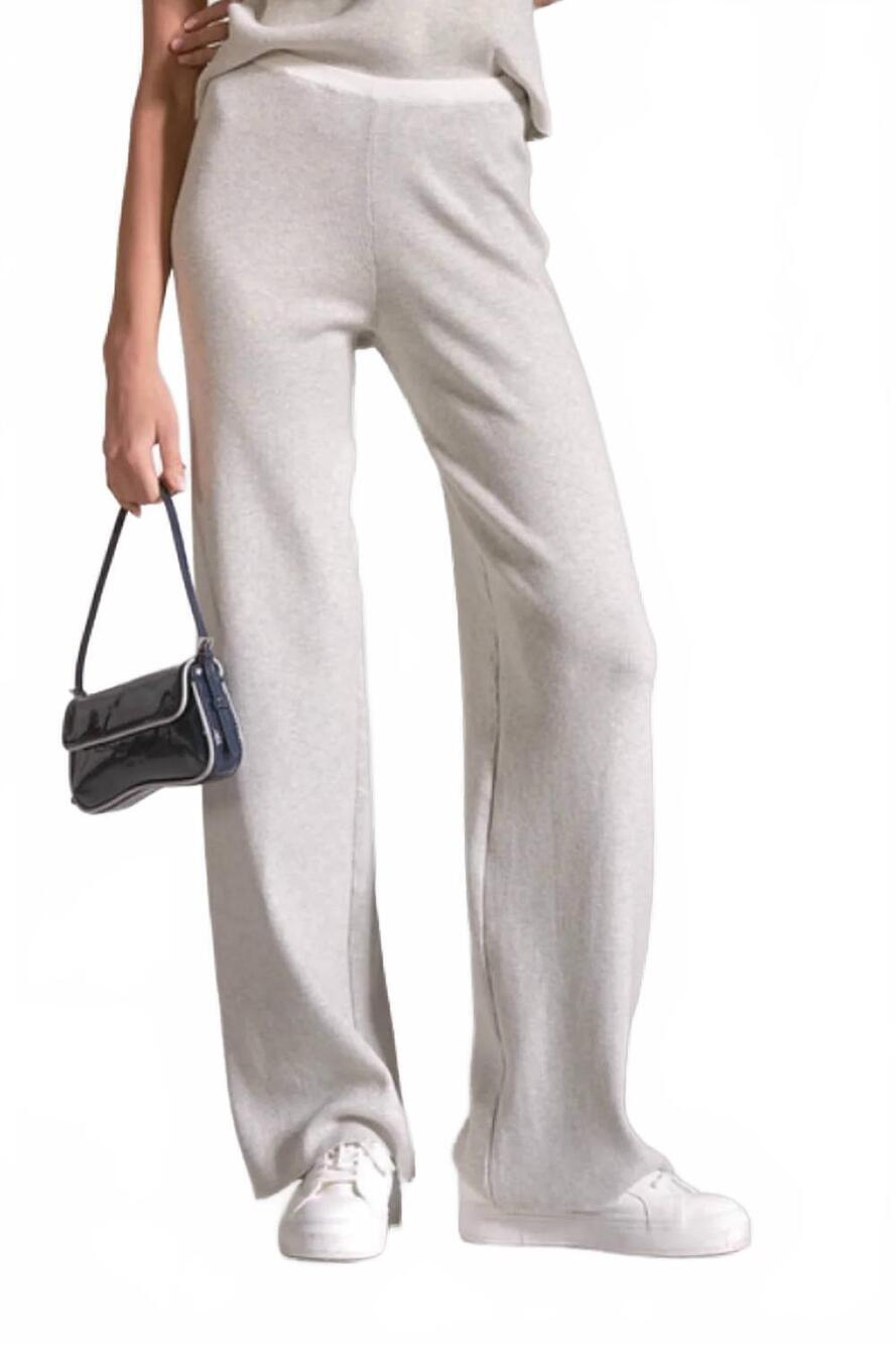 NEW ELAN wide leg pants in white/grey